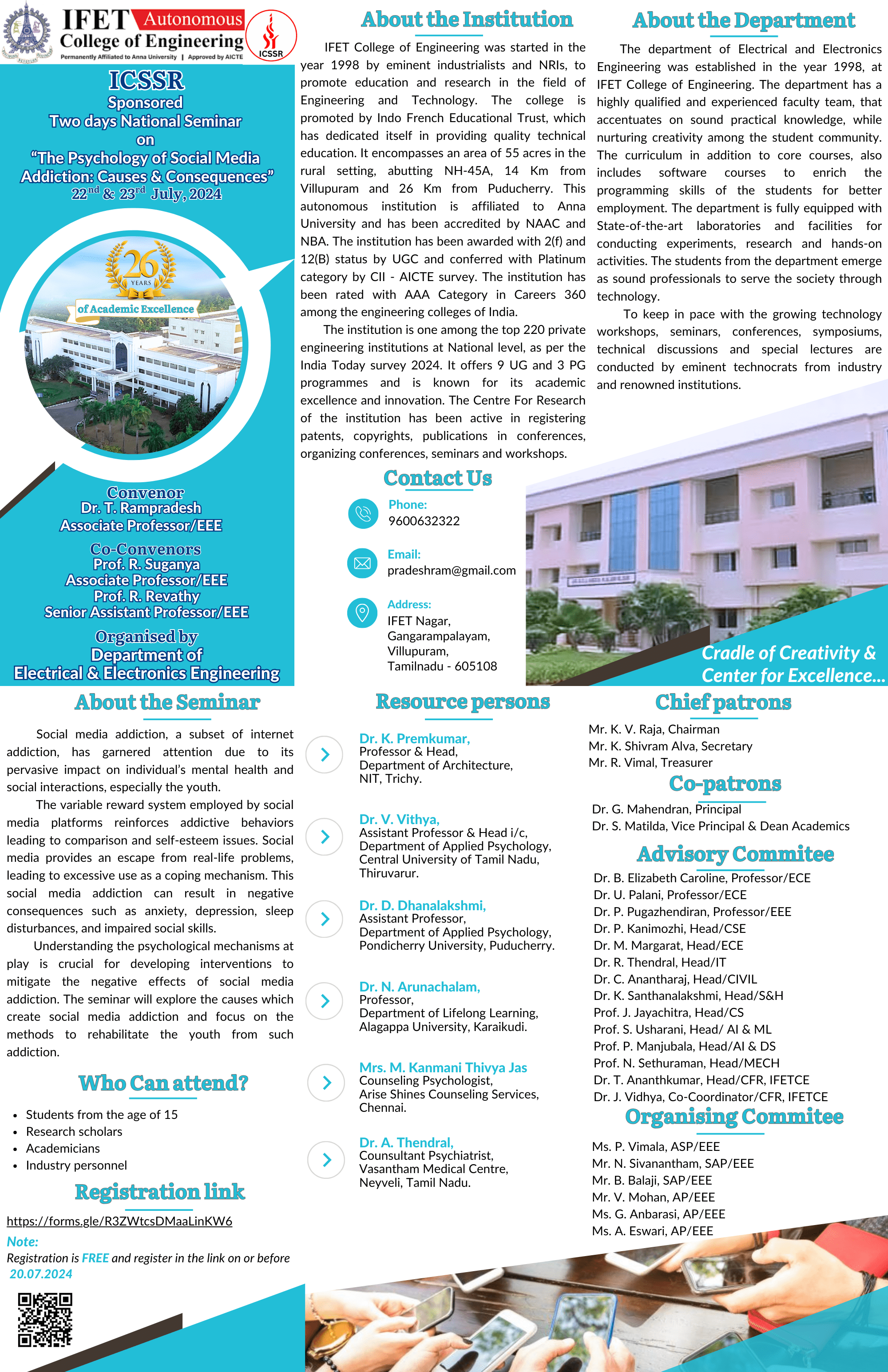 Two days National Seminar on “The Psychology of Social Media Addiction: Causes & Consequences” 2024
